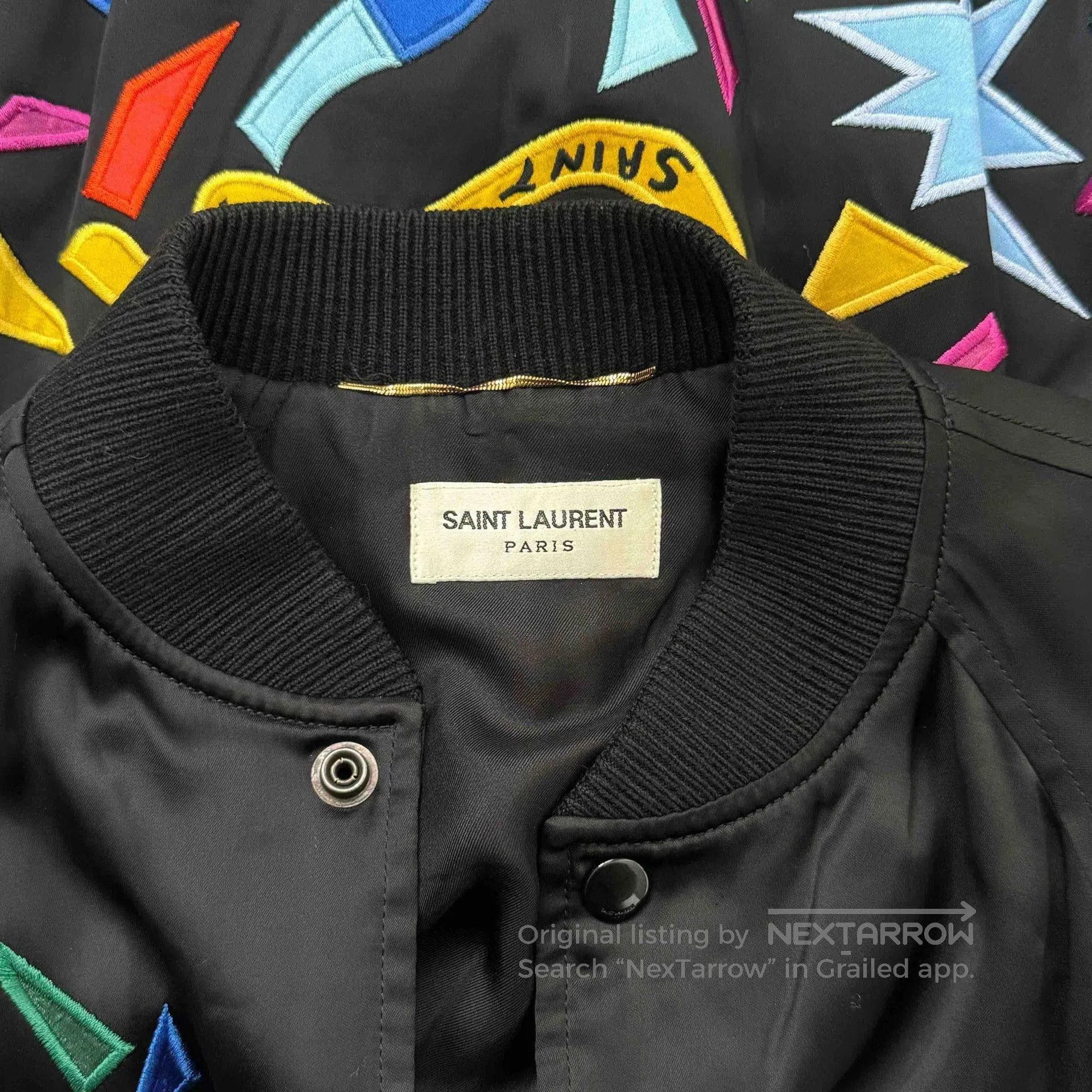 Saint Laurent Paris Saint Laurent Graffiti Embroidery Bomber Jacket. Size US XXS / EU 40 - 3 Thumbnail