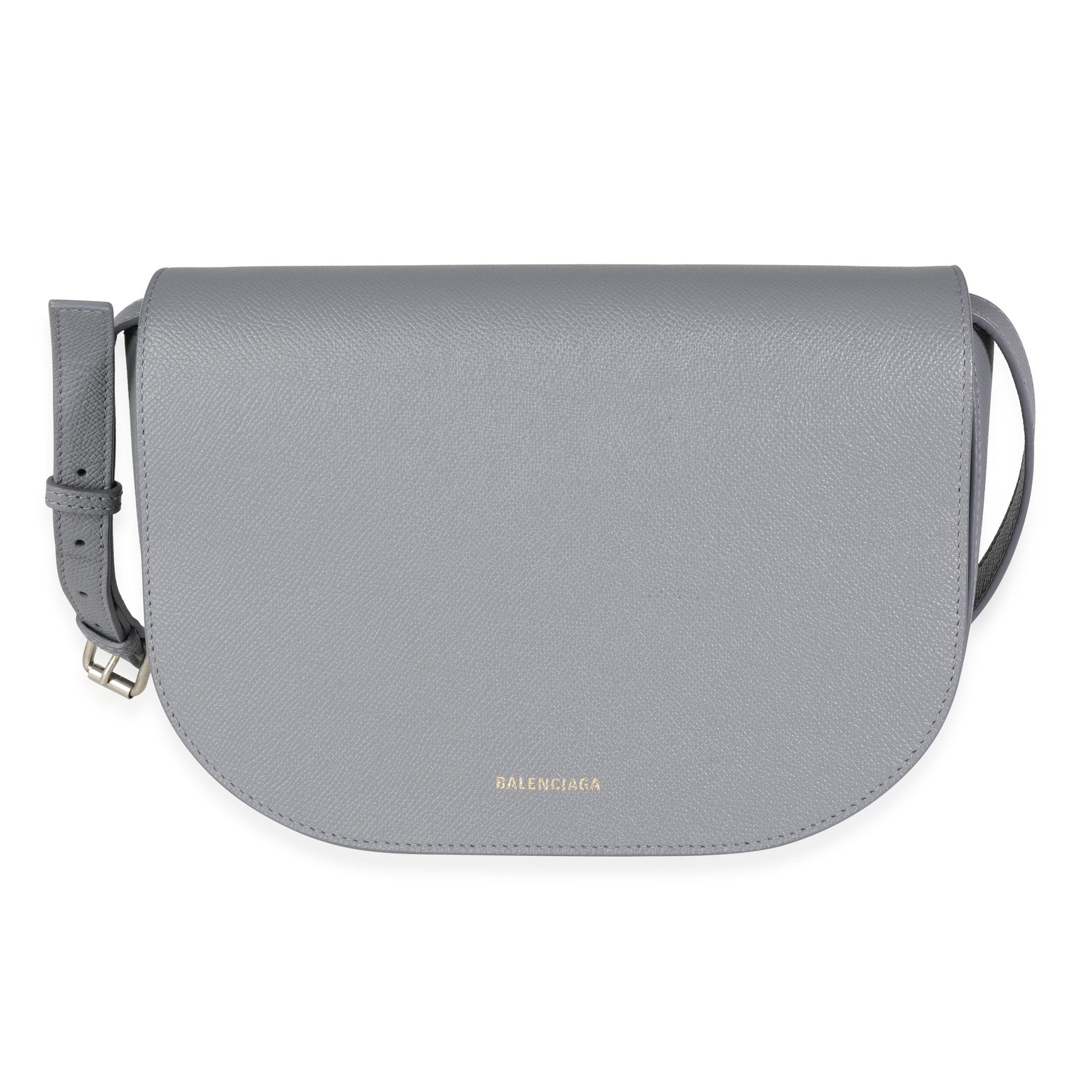 Balenciaga Gray Textured Leather Small Ville Day Bag