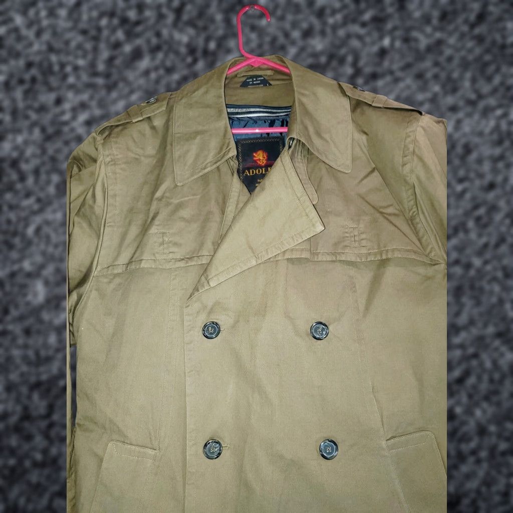 Vintage VINTAGE Adolfo Trench Coat Mens Brown 70s 42R Duster Overcoat 100% Cotton Zip Liner Vintage Look Trench Coat/Mac Mens Brown 70s Size US XS / EU 42 / 0 - 1 Thumbnail