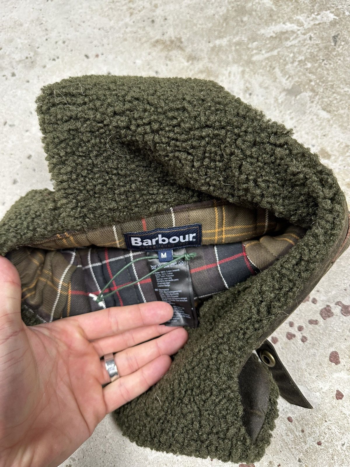Barbour × Vintage Vintage Barbour Waxed Cotton Trapper Hat Ushanka Size ONE SIZE - 5 Thumbnail