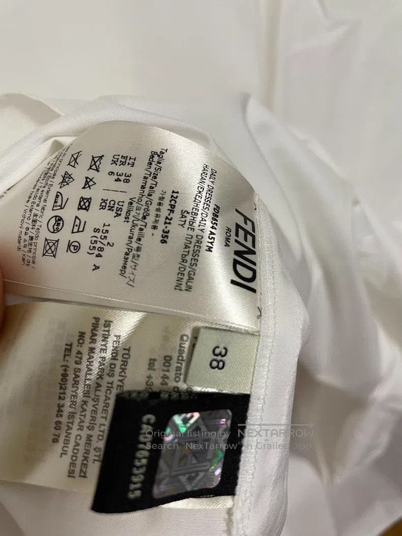 Fendi Fendi White blouse Size XXS / US 00 / IT 34 - 7 Thumbnail
