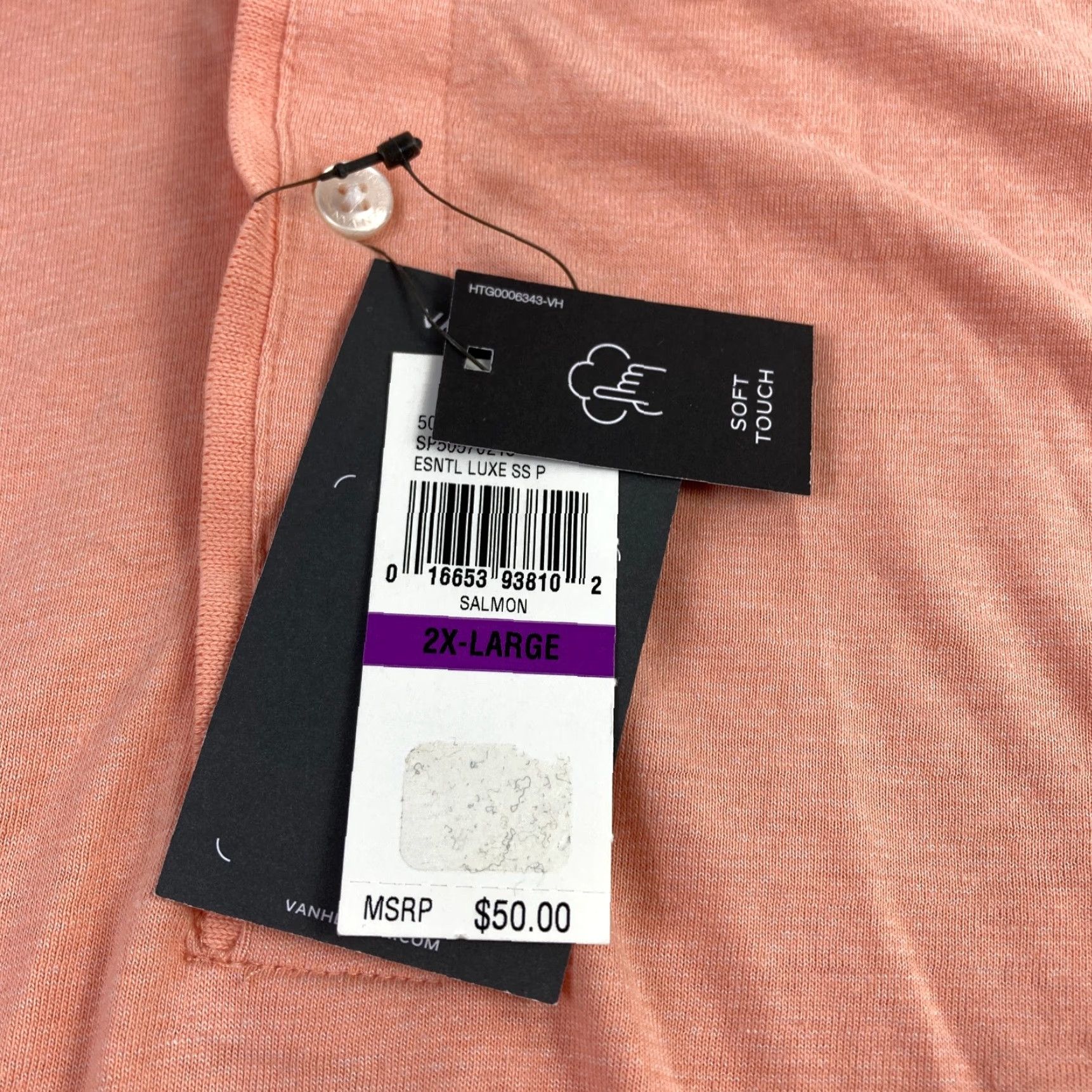 Van Heusen Van Heusen Polo Shirt Mens 2XL Regular Pink Short Sleeve Polo Shirt Casual Size US XXL / EU 58 / 5 - 4 Thumbnail