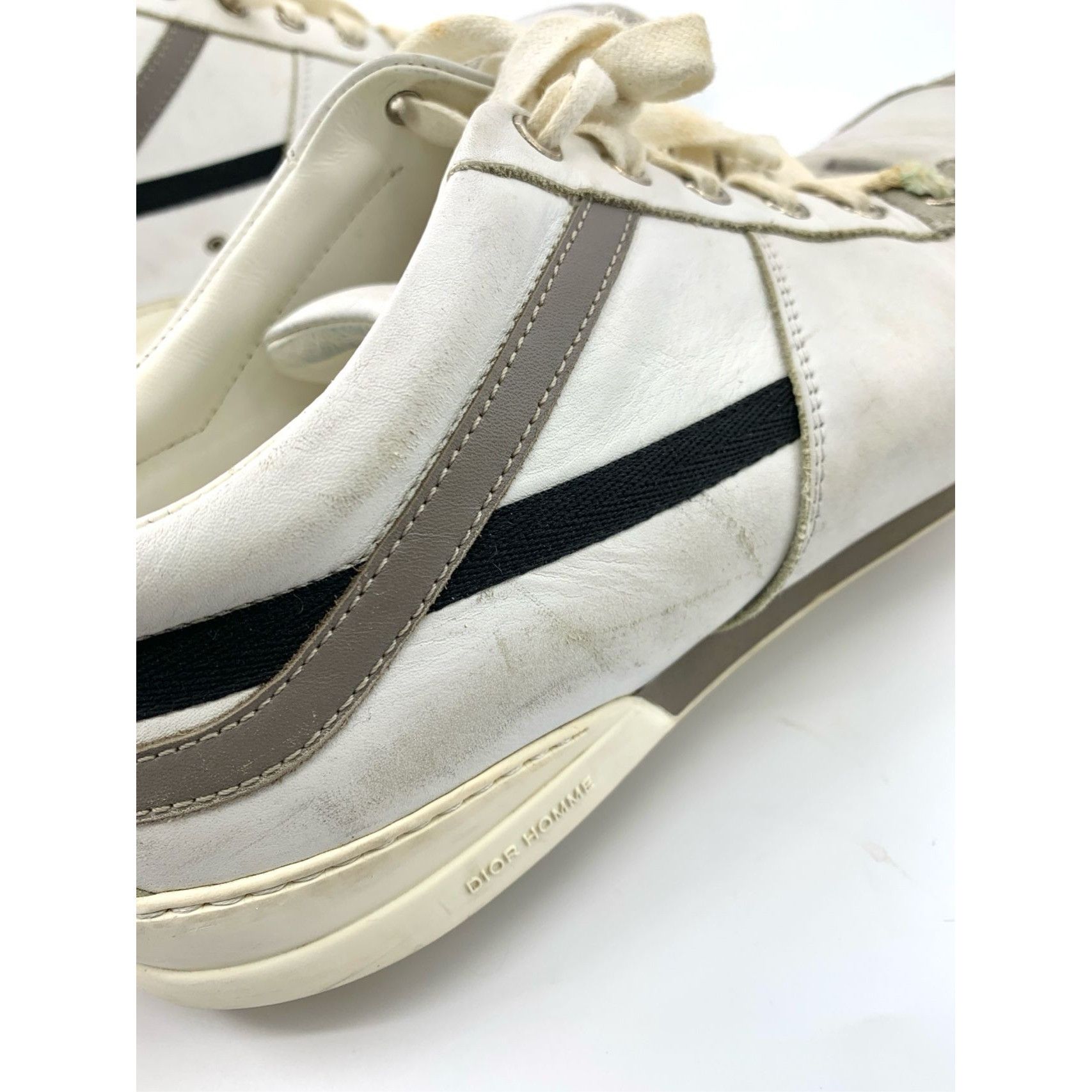 Dior Christian Dior Mens White & Black Leather Sneakers Size US 9.5 / EU 42-43 - 9 Thumbnail