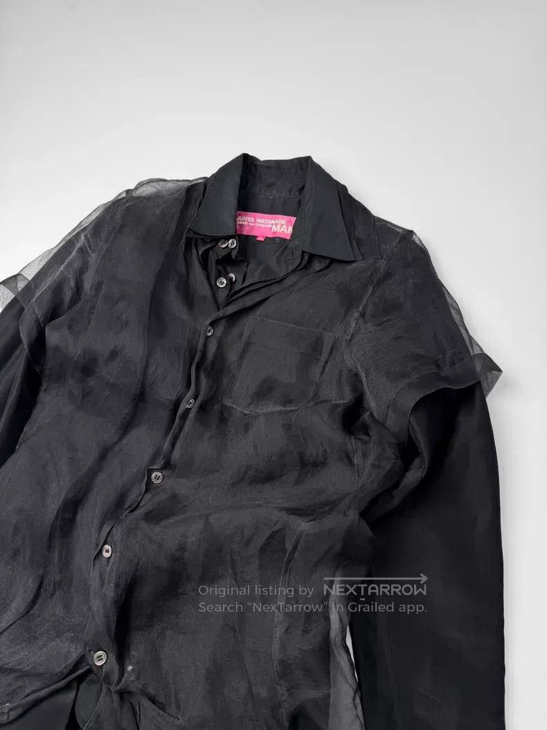 Junya Watanabe Junya Watanabe Black Organza Long Shirt Size US M / EU 48-50 / 2 - 2 Thumbnail