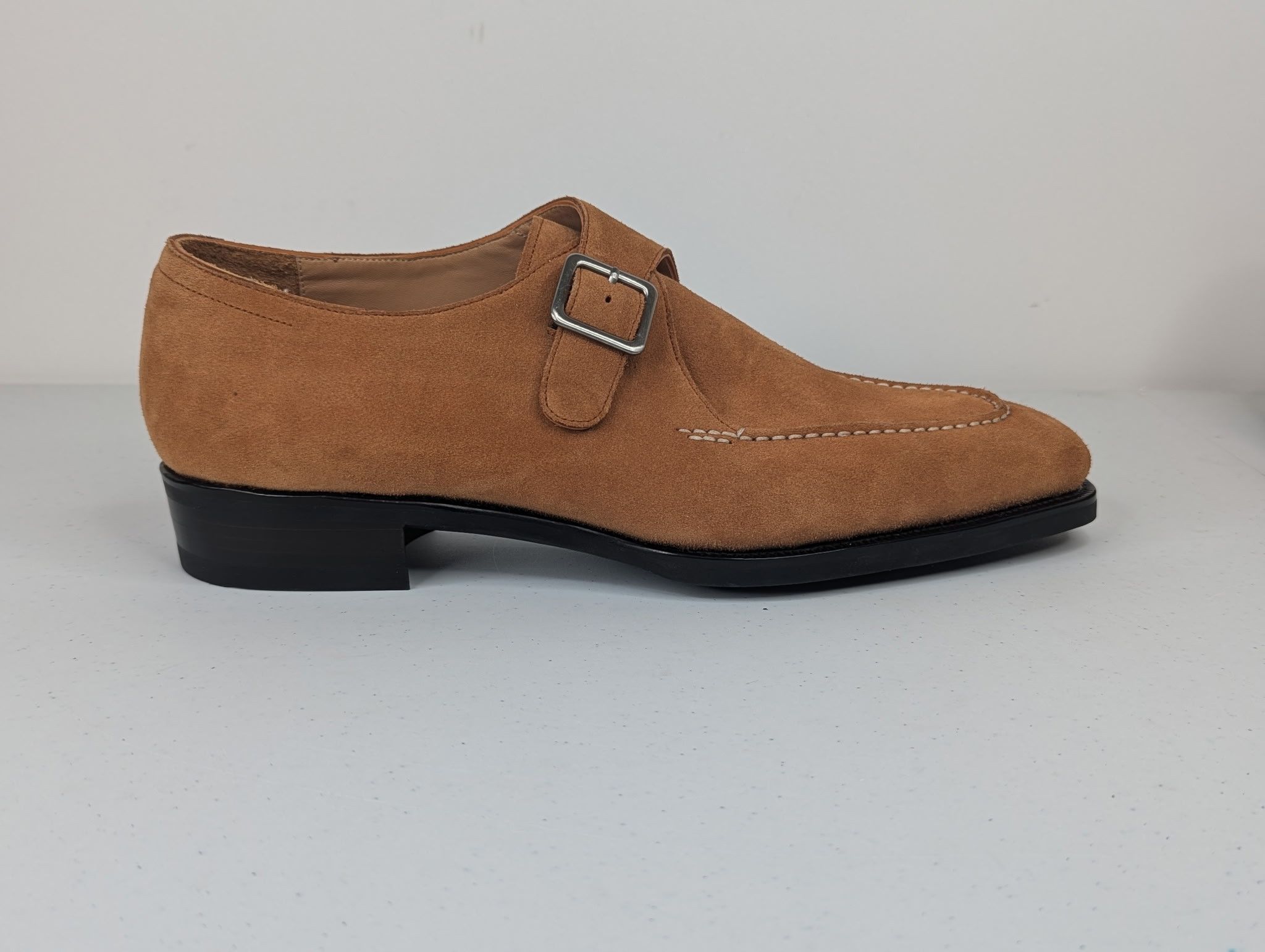 Other Yearn Shoemaker Single Monk Strap Suede Brown Shoes 8-8.5 Size US 8.5 / EU 41-42 - 3 Thumbnail
