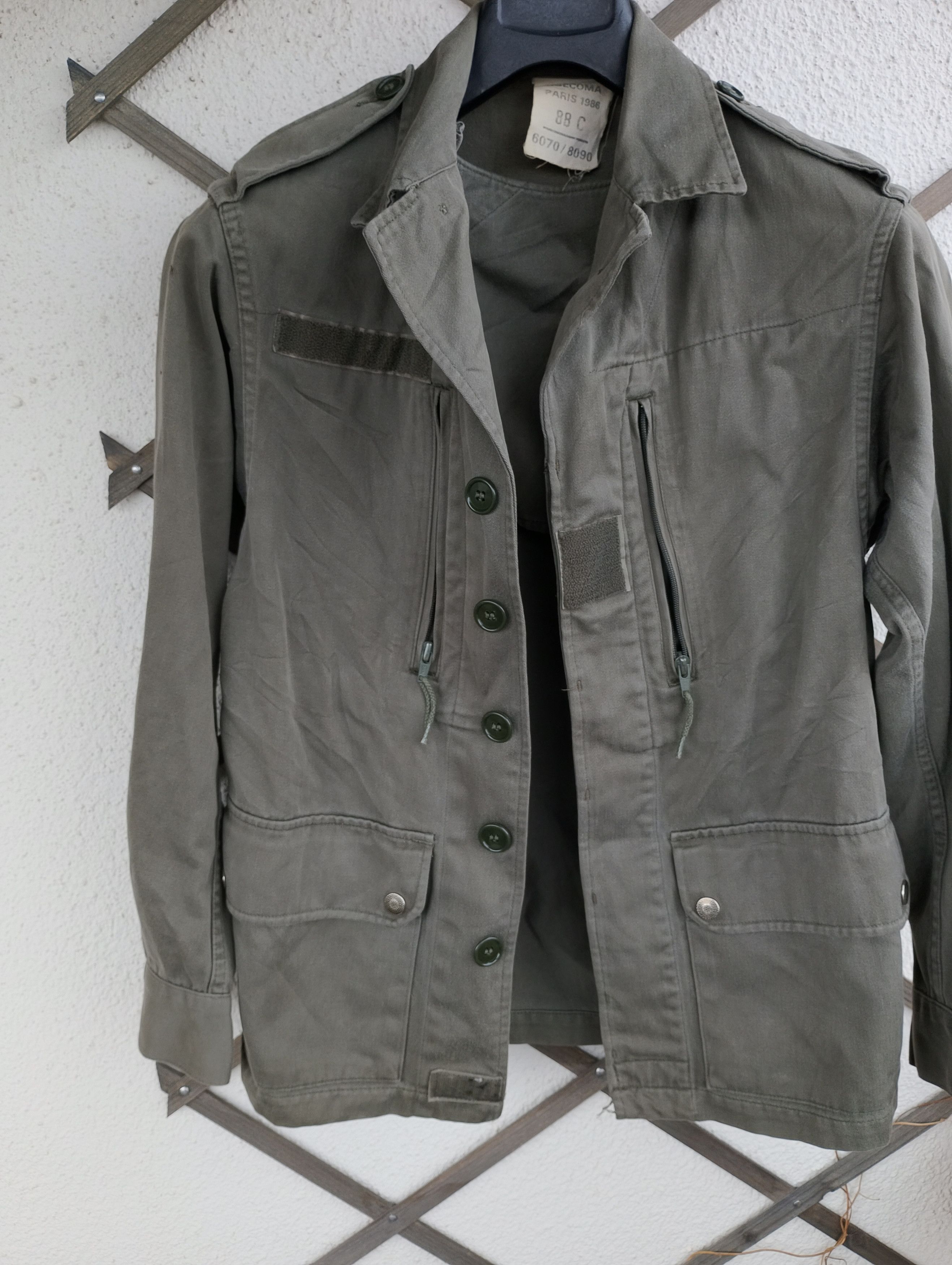 Vintage Army French Military F1 Green Field Ugecoma Paris 86 jacket Size US S / EU 44-46 / 1 - 6 Thumbnail