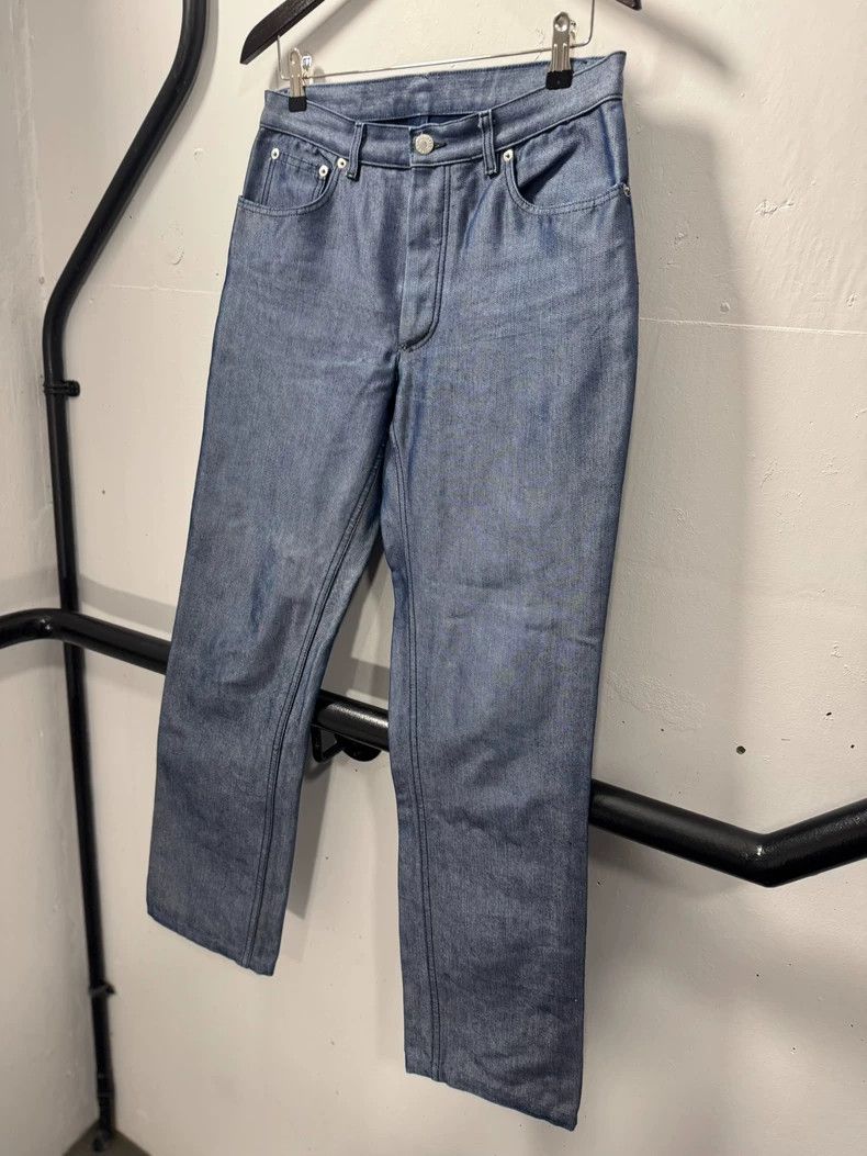 Helmut Lang HELMUT LANG Silver brushed waxed cowhide Size US 32 / EU 48 - 2 Thumbnail