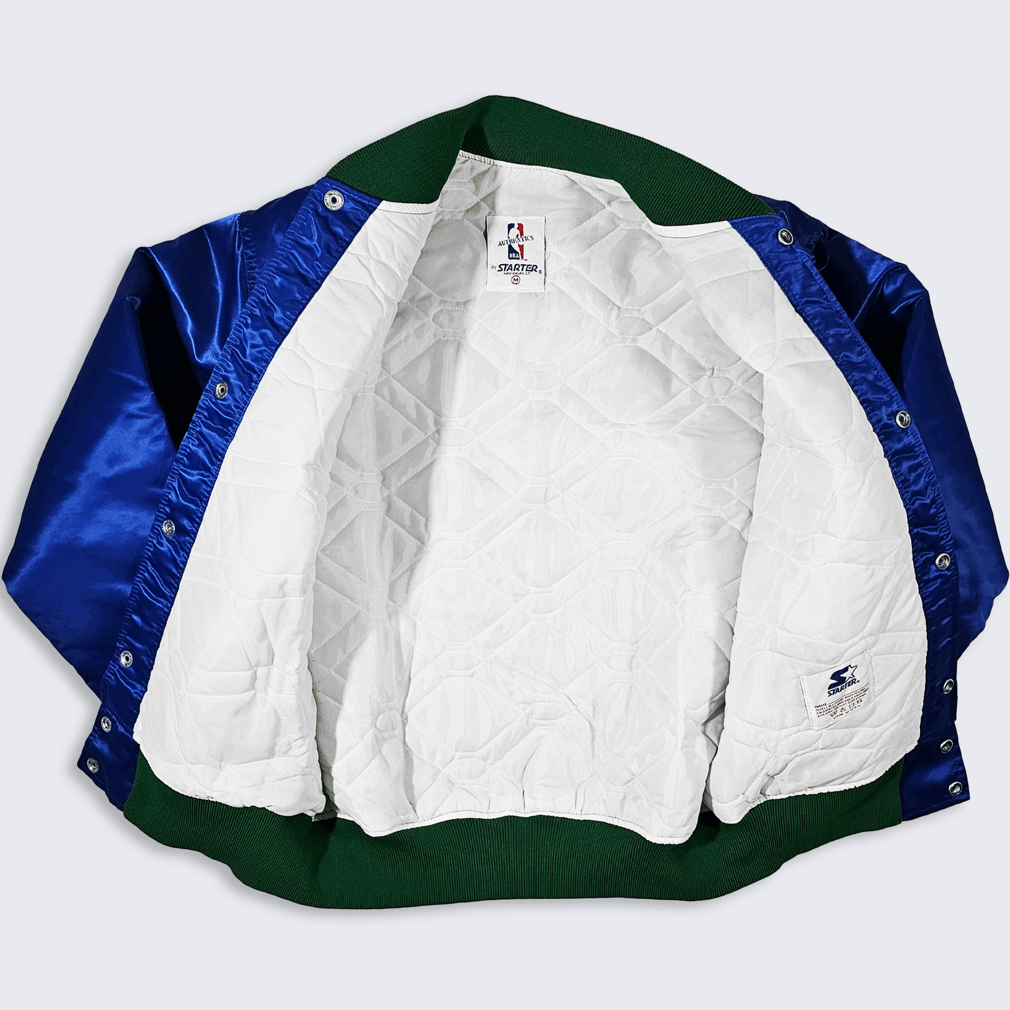 Vintage Minnesota Timberwolves 90s Starter Satin Bomber Jacket Size US M / EU 48-50 / 2 - 3 Thumbnail