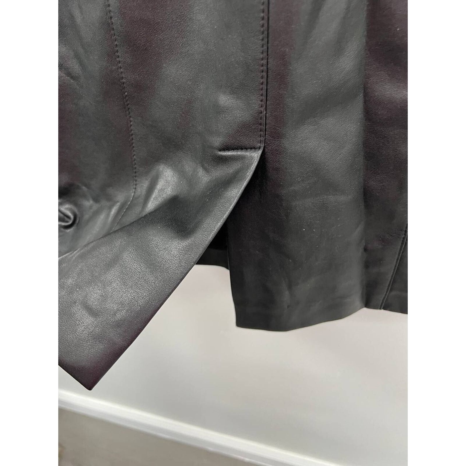 & Other Stories Barbara Schwarzer Lather Zip Midi Black Size 6 A000396 Size M / US 6-8 / IT 42-44 - 11 Thumbnail