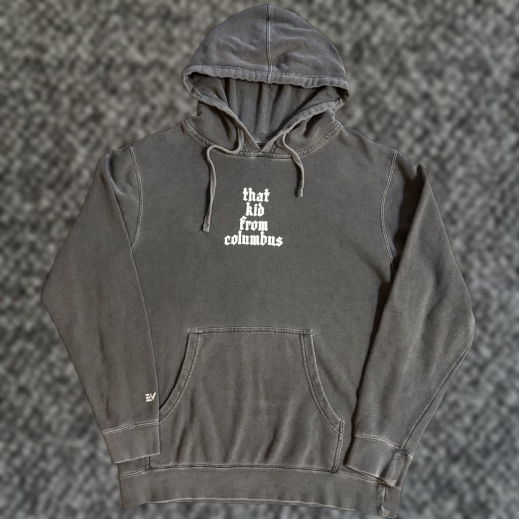 Vintage Independent Trading Company Hoodie Mens Regular Hooded Graphic Print Pockets Drawstring Gray Cotton Polyester City Sports Food Vintage No Size US M / EU 48-50 / 2 - 1 Thumbnail