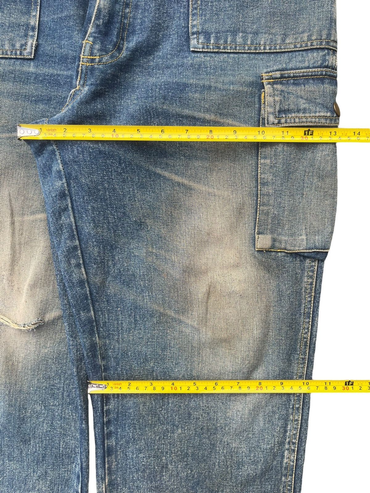 Japanese Brand Vintage Japanese Brand Mud Wash Tactical Cargo Frayed Jeans Size US 34 / EU 50 - 16 Thumbnail