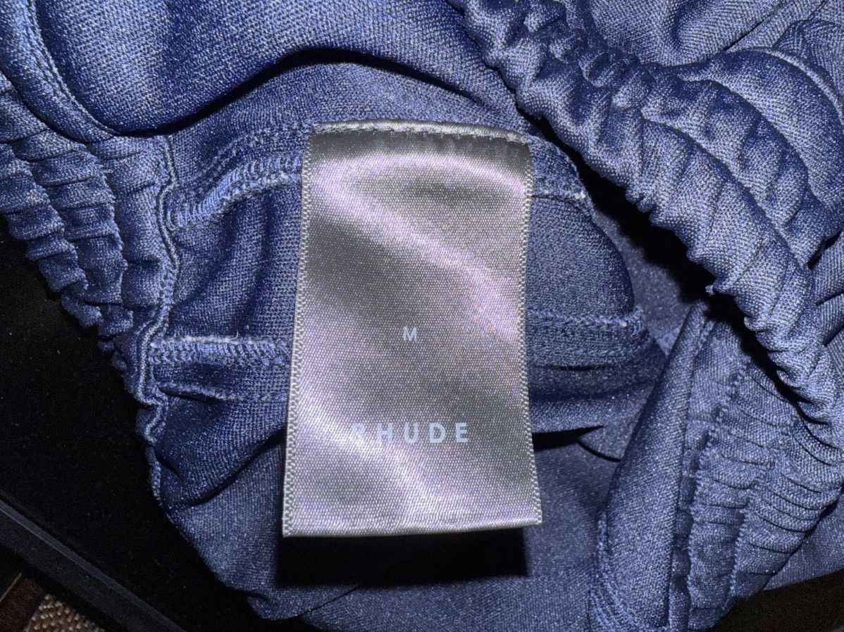 Rhude RHUDE Navy Blue Cropped Track Pants Medium SS21 Rhude Bowl Size US 31 - 4 Thumbnail