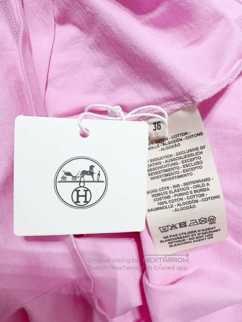 Hermes Hermes Pink pig nose short-sleeved shirt Size XS / US 0-2 / IT 36-38 - 4 Thumbnail