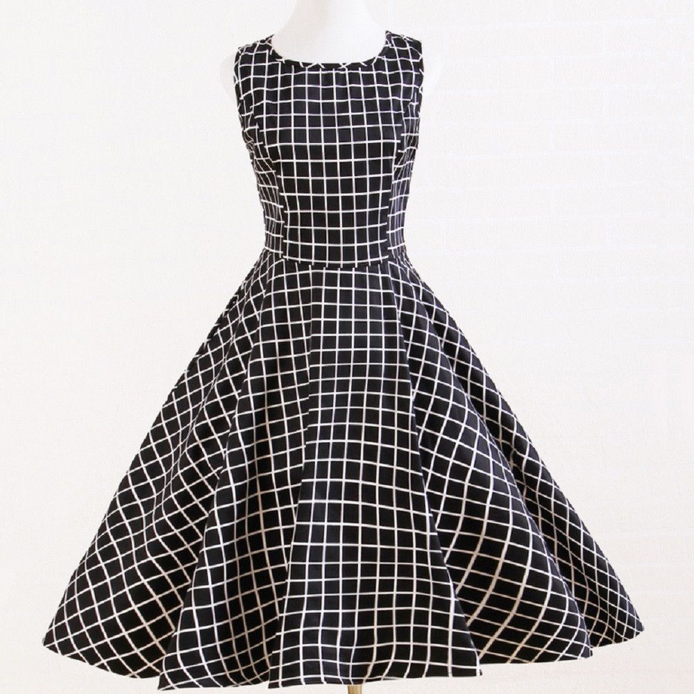 Other 50s vintage style dresses black&white check for women Size S / US 4 / IT 40 - 1 Thumbnail