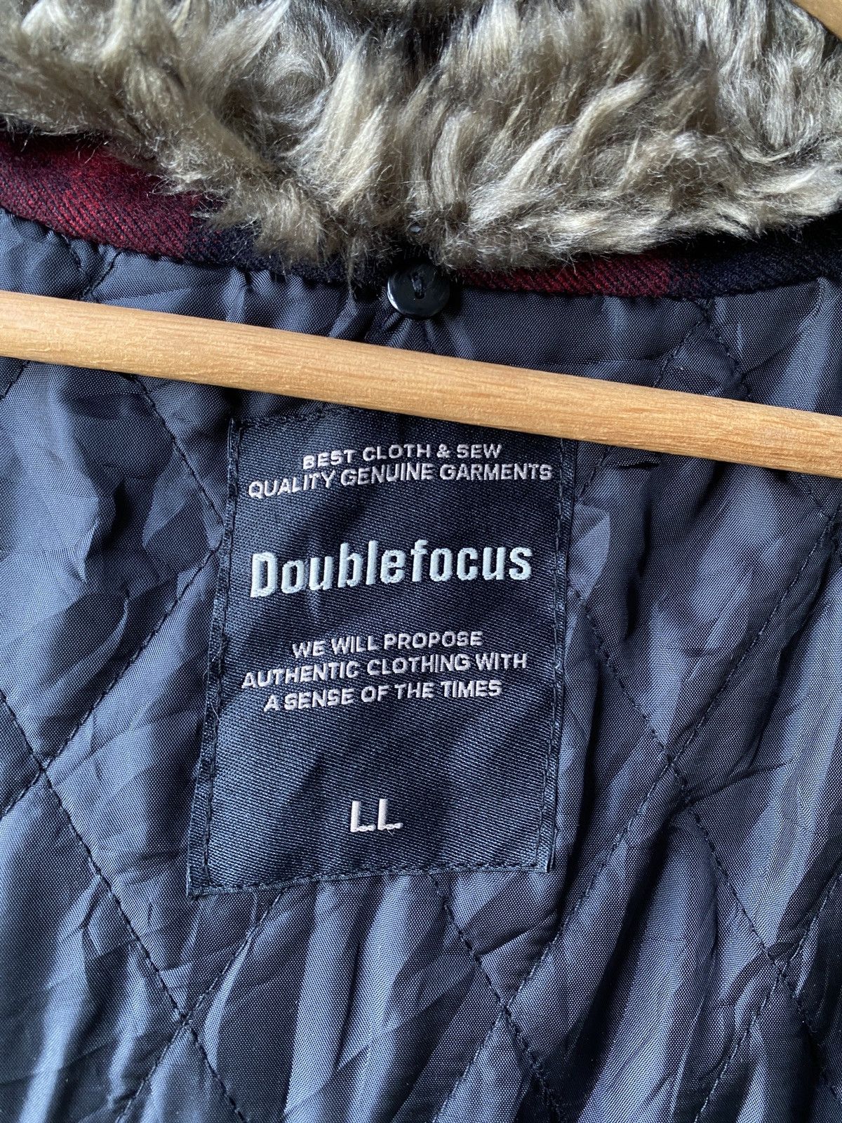 If Six Was Nine Double Focus Red Tartan Design Fur Zipper Jacket Size US L / EU 52-54 / 3 - 14 Thumbnail