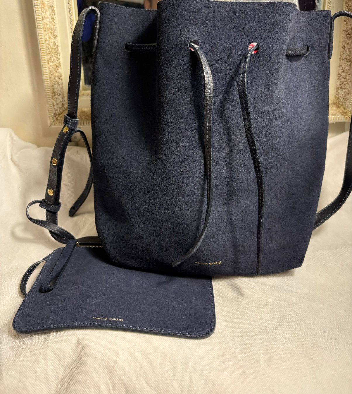 Mansur Gavriel Mansur Gavriel Suede Bucket Bag Size ONE SIZE - 1 Thumbnail