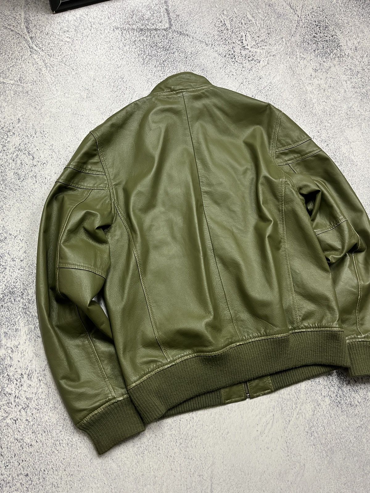 Puma Puma Green Leather Jacket Motorcycle Avant Garde Hype Rare Size US S / EU 44-46 / 1 - 13 Thumbnail