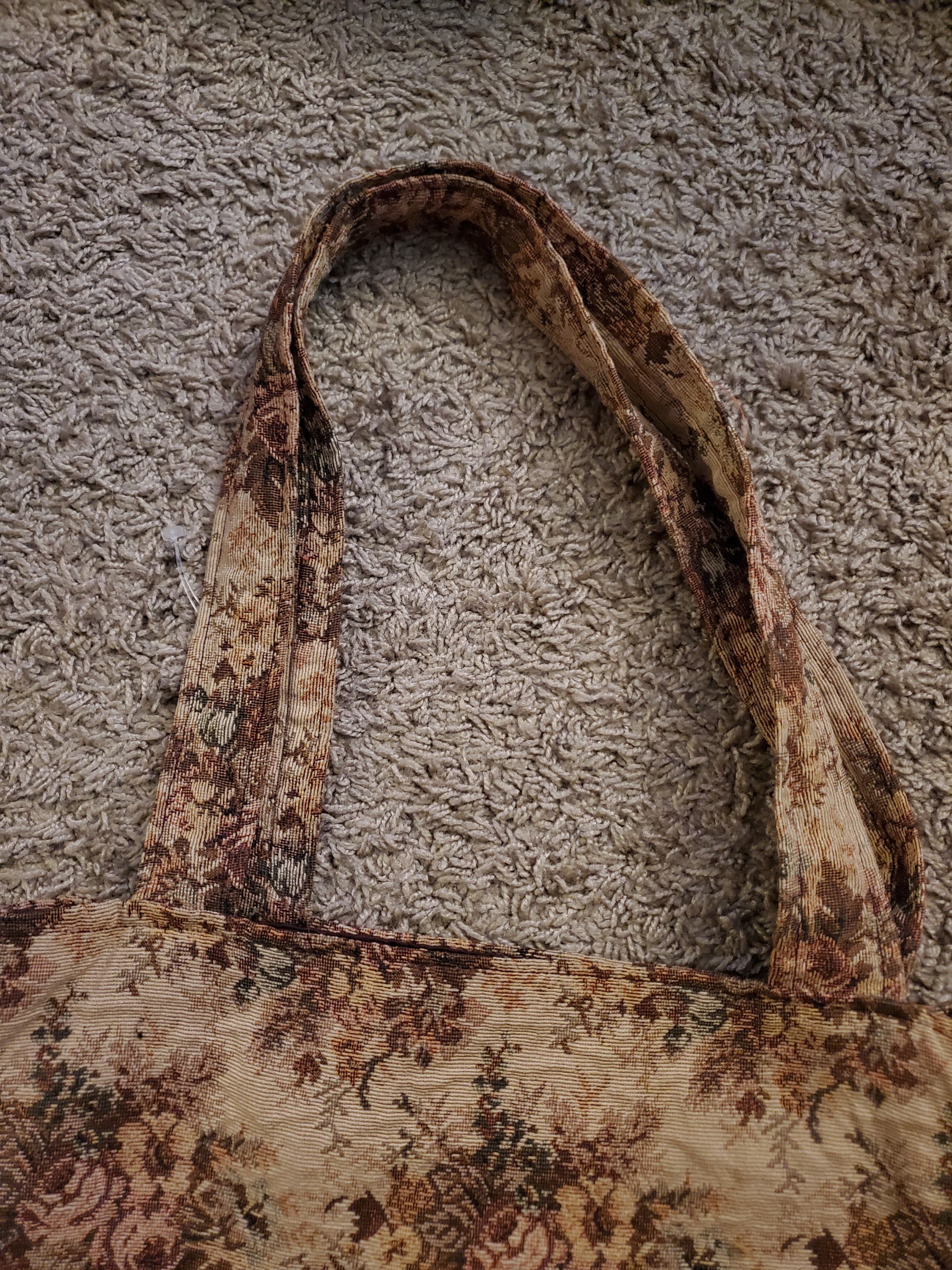 Vintage Vintage Large Floral Tapestry Tote Bag Size ONE SIZE - 3 Thumbnail