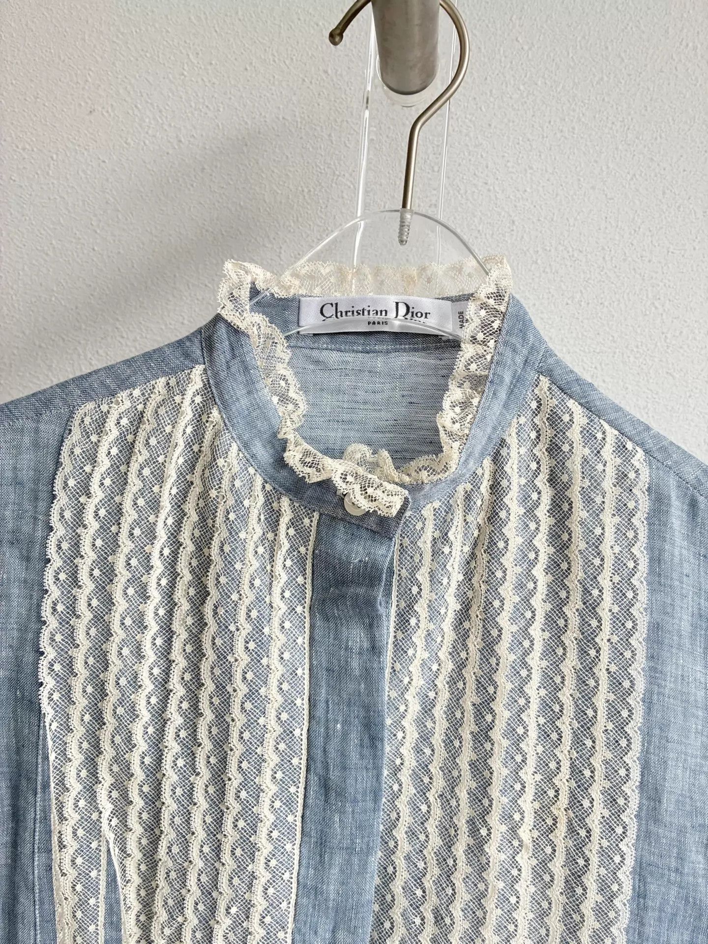 Dior Dior Bee Embroidery Linen Lace Shirt Women's 34 Size XS / US 0-2 / IT 36-38 - 3 Thumbnail