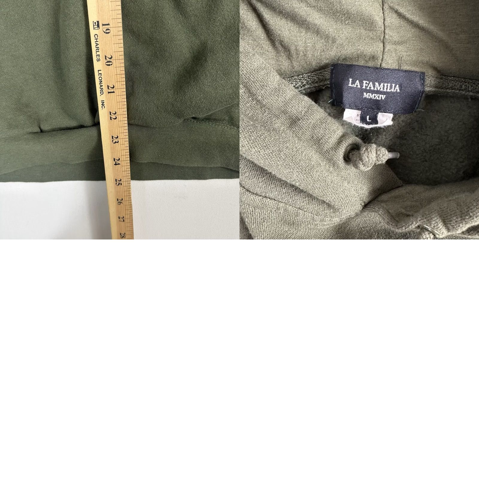 Vintage La Familia MMXIV Hoodie Mens Large Army Green Emoji Smiley Face Graphic Pullover Sweatshirt Size US L / EU 52-54 / 3 - 8 Thumbnail