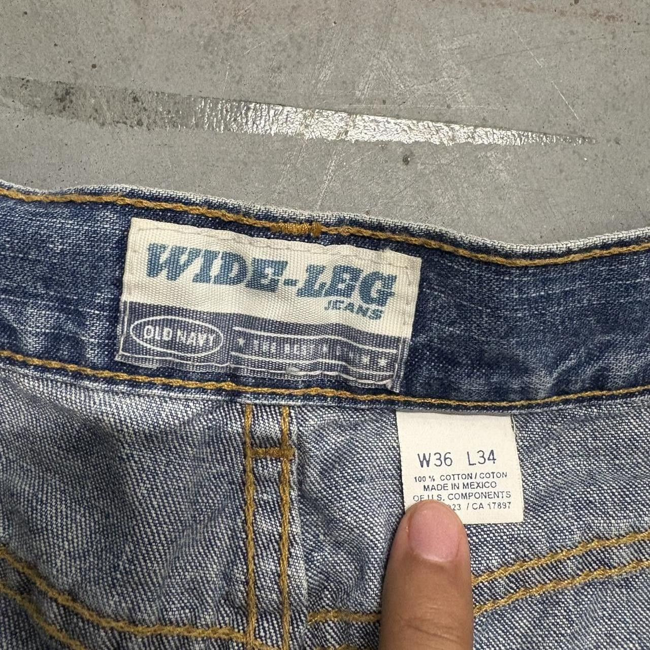 Old Navy Crazy Vintage Y2K/2000s Super Baggy Old Navy WideLeg Skater Style Medium wash Denim Jeans! Size US 36 / EU 52 - 7 Thumbnail
