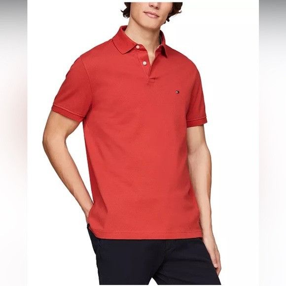 Tommy Hilfiger Tommy Hilfiger Mens 1985 Black Logo Slim Fit Short Sleeve Po Size US L / EU 52-54 / 3 - 1 Thumbnail