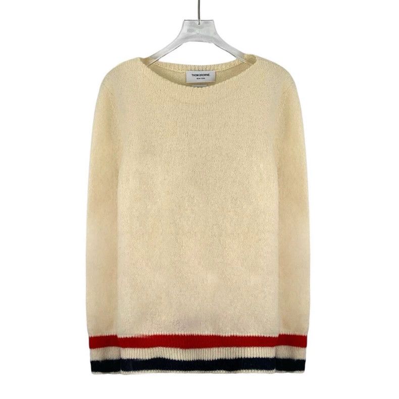 Thom Browne Thom Browne Wool round neck long sleeve knit sweater Size US XS / EU 42 / 0 - 1 Thumbnail