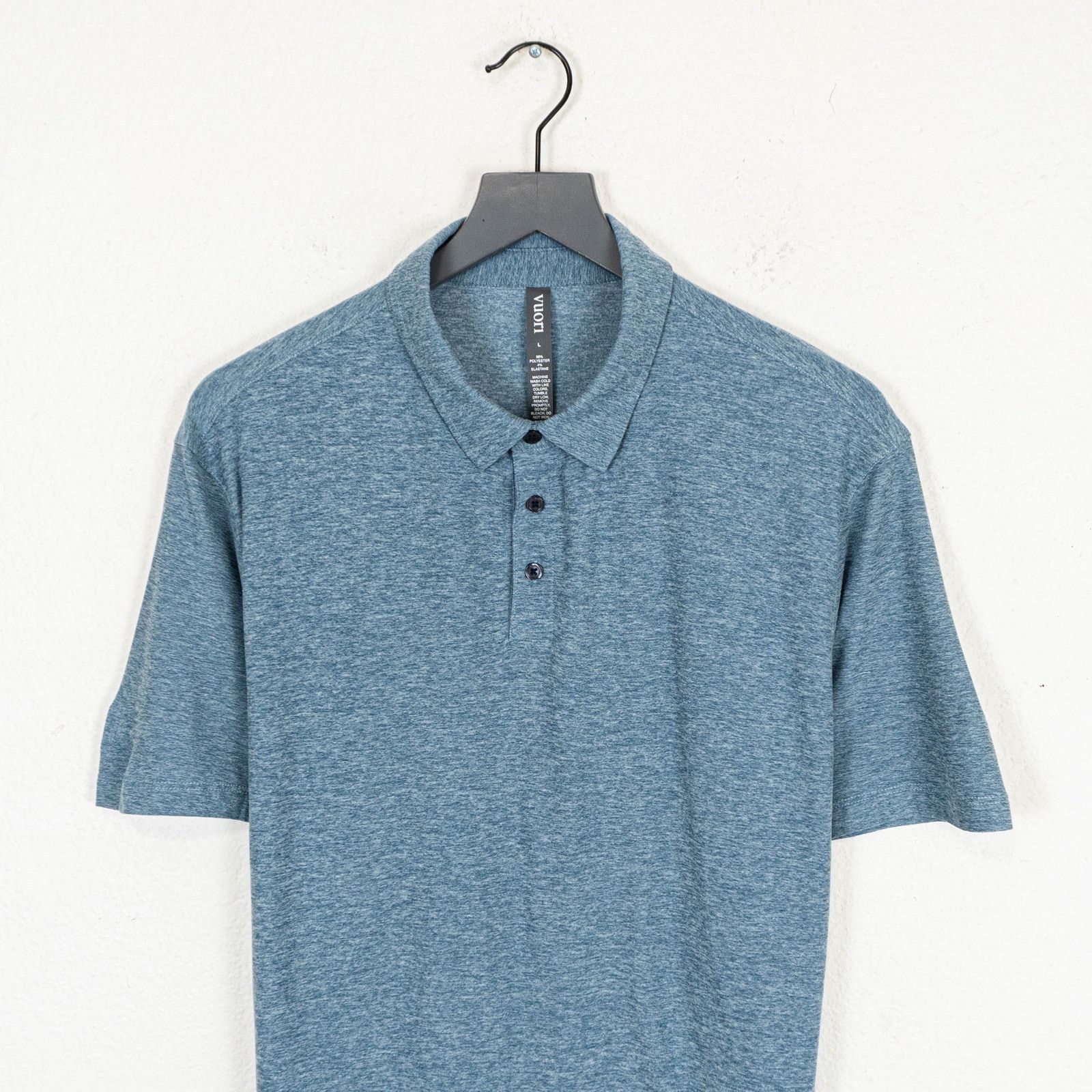 Vuori Vuori Men's Strato Tech Polo Shirt Light Heather Blue L Size US L / EU 52-54 / 3 - 2 Thumbnail