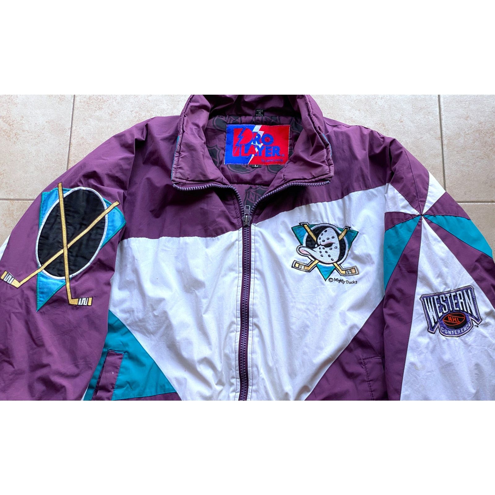 NHL × Starter RARE Anaheim Mighty Ducks 90s PRO PLAYER puffer L NHL vtg Size US L / EU 52-54 / 3 - 2 Thumbnail