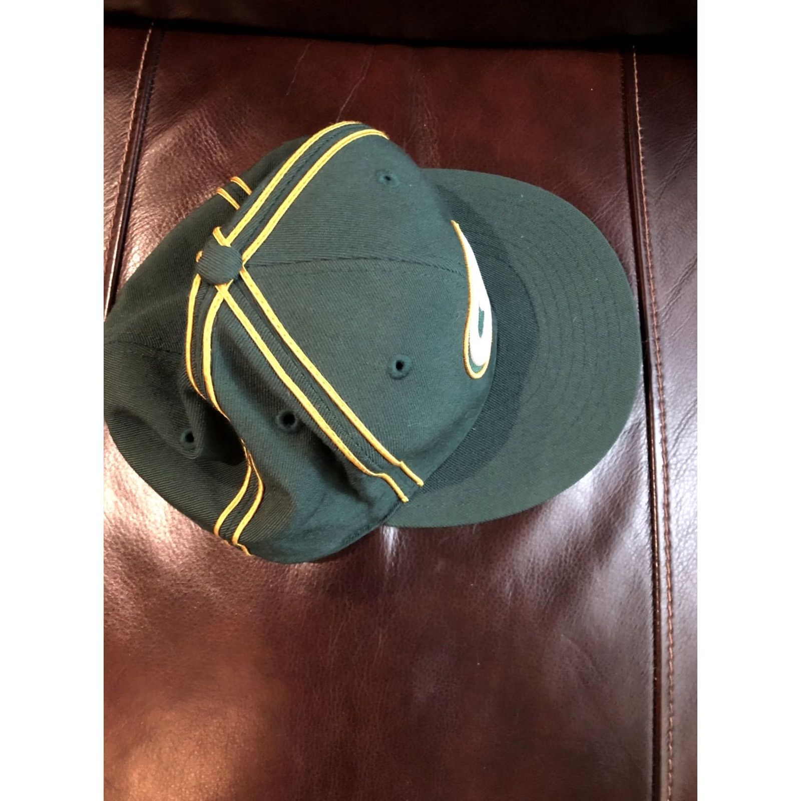 Reebok VINTAGE Reebok Green Bay Packers 100% Wool Fitted Hat Cap Size 7 1/4 Green Baseball Cap Mens Womens Size ONE SIZE - 5 Thumbnail