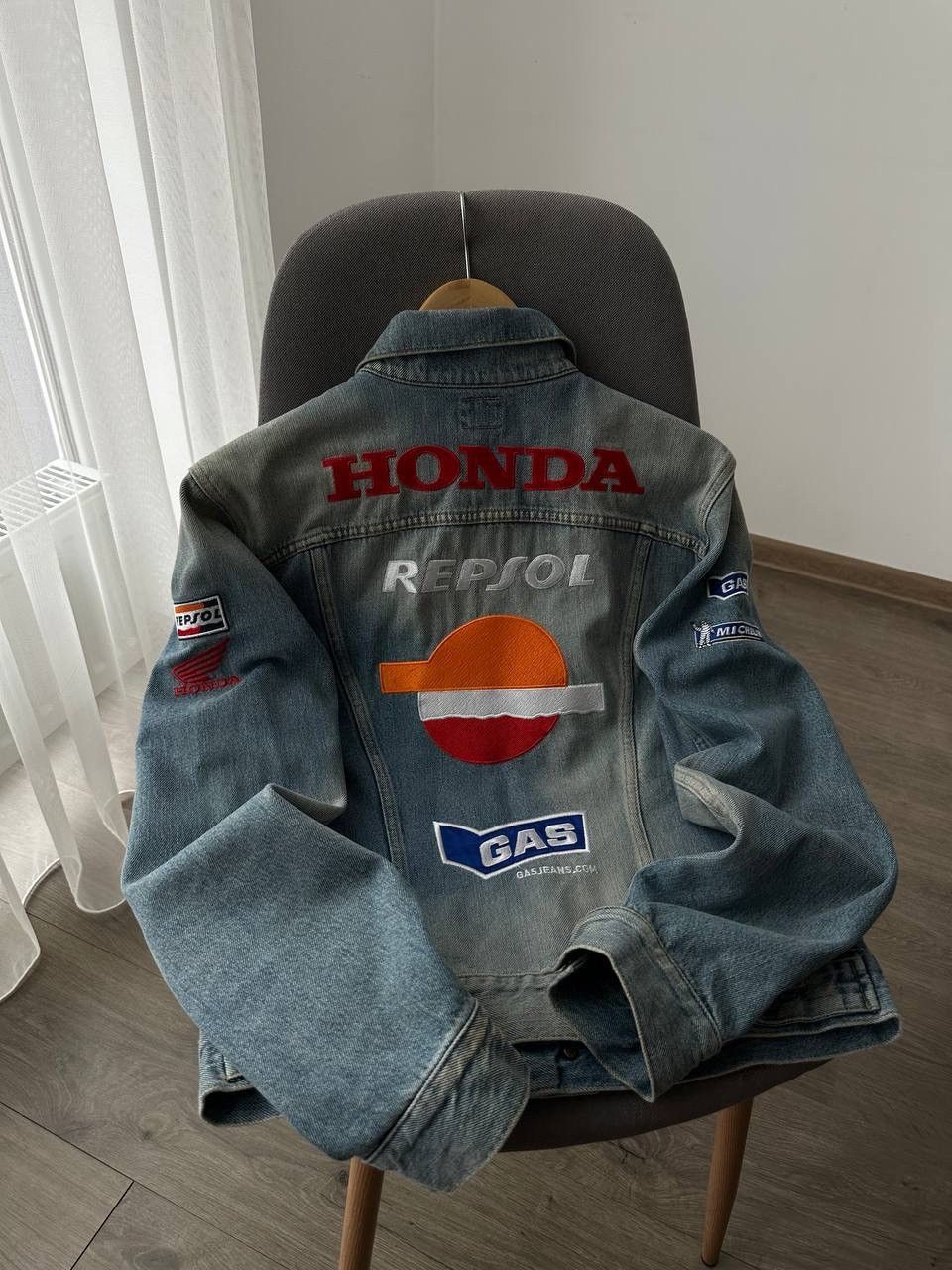 Honda × Vintage Vintage Honda Repsol GAS Racing Denim Jacket Size US M / EU 48-50 / 2 - 18 Thumbnail