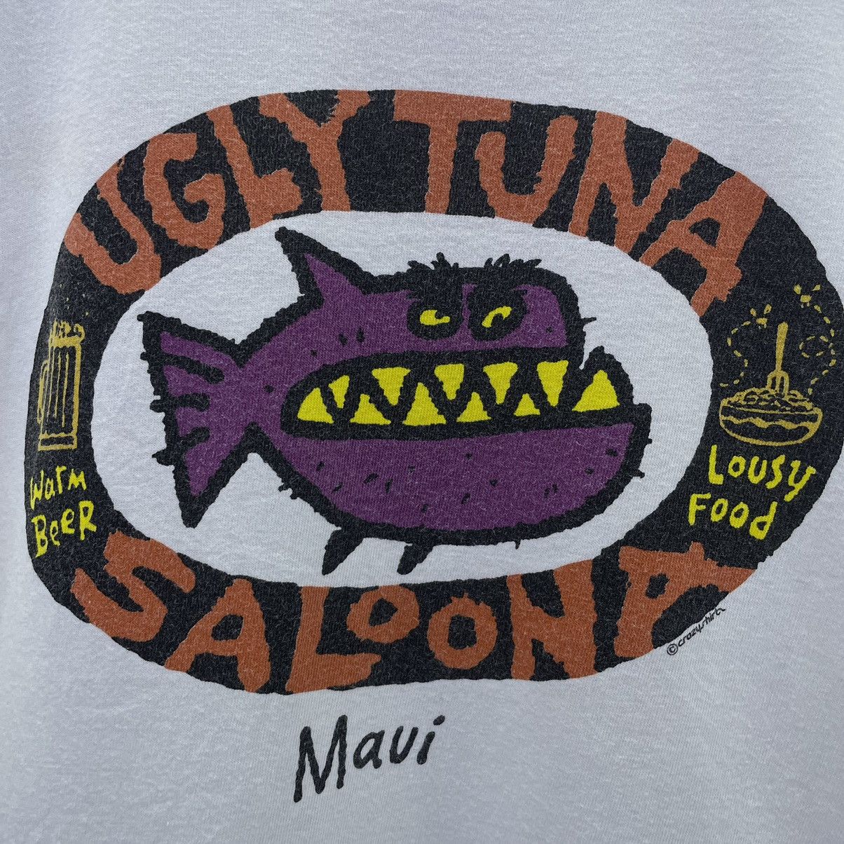 Hot Tuna × Vintage Vintage 1990s Ugly Tuna Surf T Shirt Hot & Tuna Size US L / EU 52-54 / 3 - 2 Thumbnail