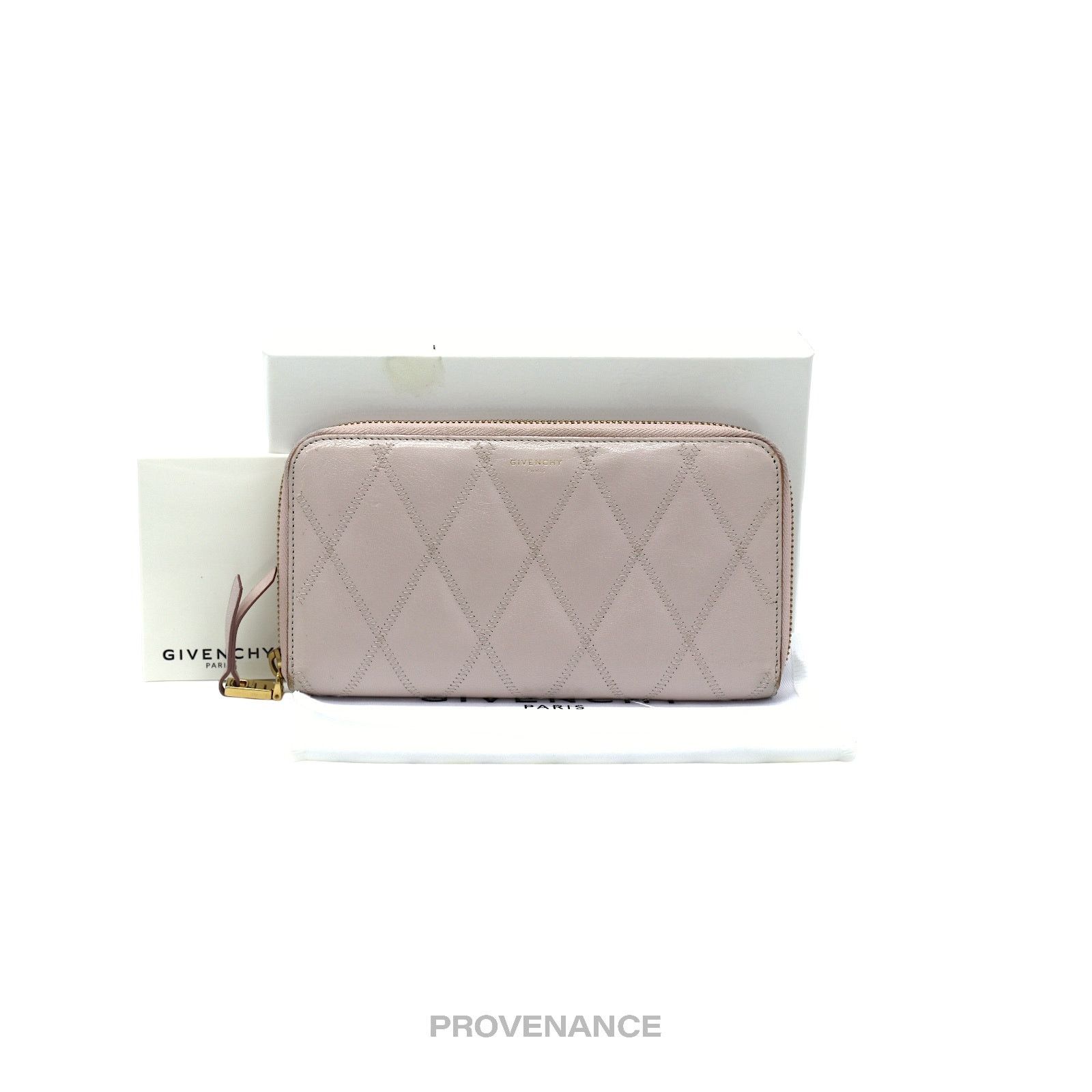 Givenchy 🔴 Givenchy Zip Long Wallet - Blush Quilted Leather Gold Size ONE SIZE - 11 Thumbnail