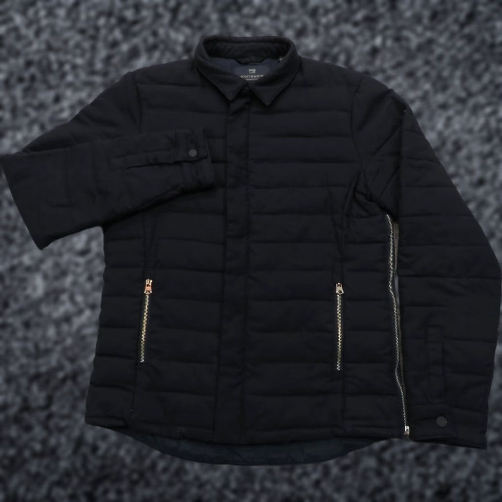 Scotch & Soda Scotch & Soda Jacket Womens Medium Navy Wool Quilted Collar Side Zip Ladies Coat Size M / US 6-8 / IT 42-44 - 1 Thumbnail