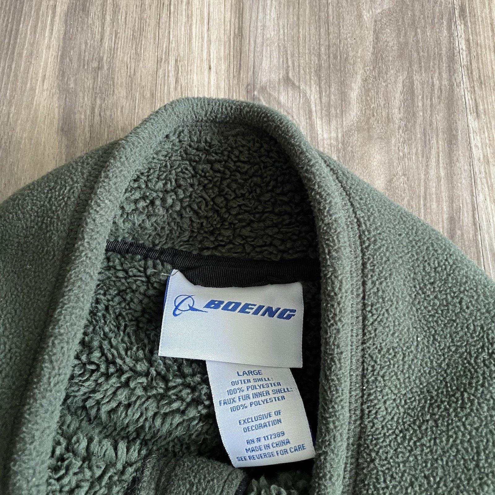 Other Boeing Jacket Mens Size L Geeen Full Zip Fleece Logo Size US L / EU 52-54 / 3 - 4 Thumbnail