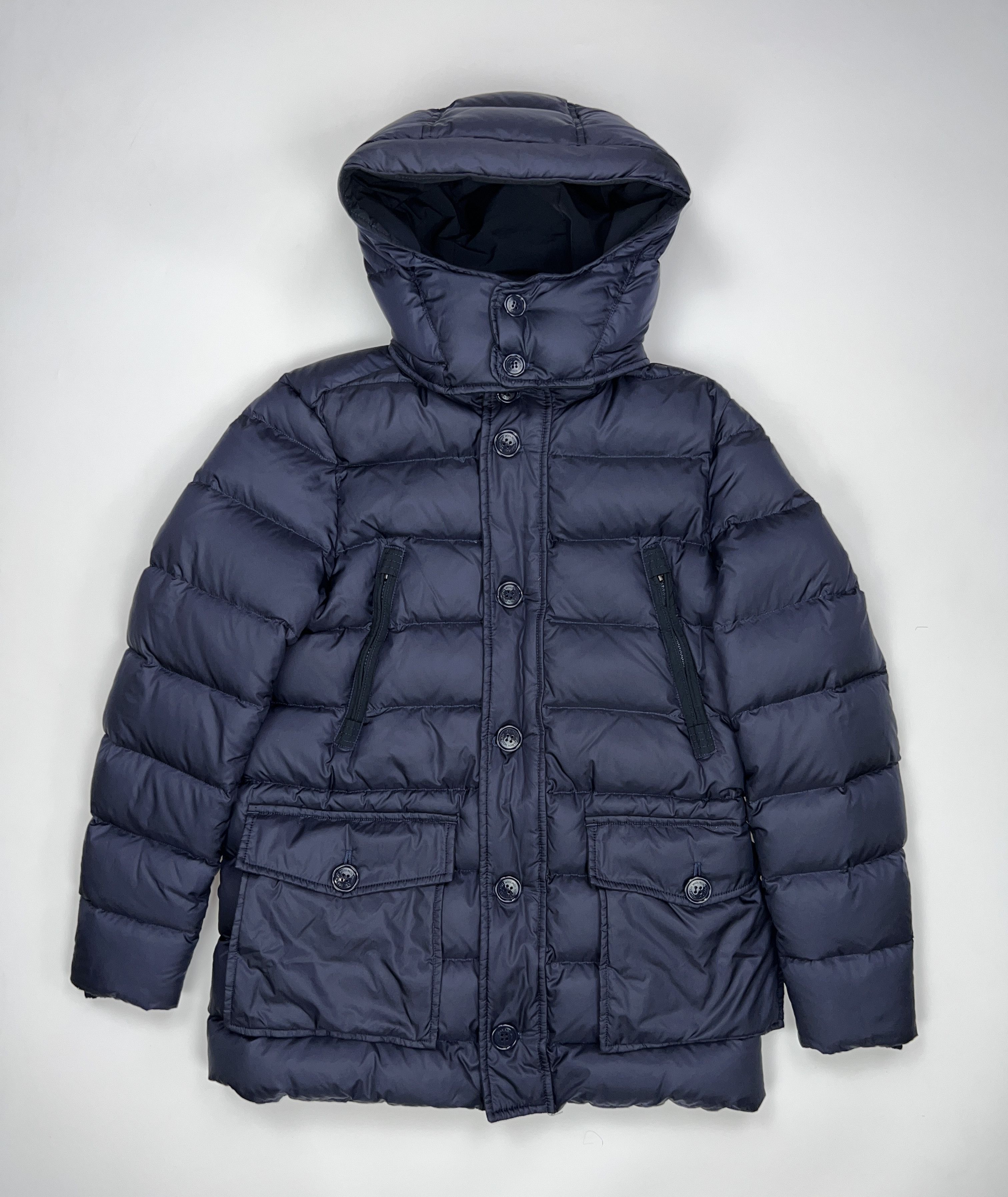 Woolrich Woolen Mills Woolrich Navy Blue Nylon Down Jacket Parka Size US XS / EU 42 / 0 - 5 Thumbnail