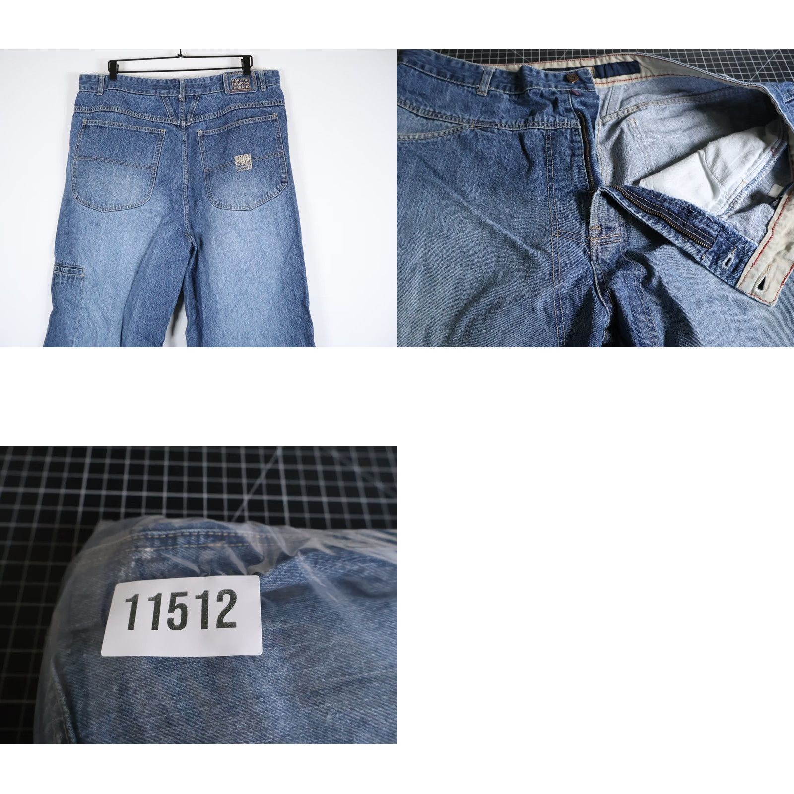 Denime VINTAGE Girbaud Jeans Men 40 Denim Carpenter Baggy Fit Distressed 90s Grunge Hipster Retro Jeans Mens 40x33 Boots may vary Size US 40 / EU 56 - 10 Thumbnail