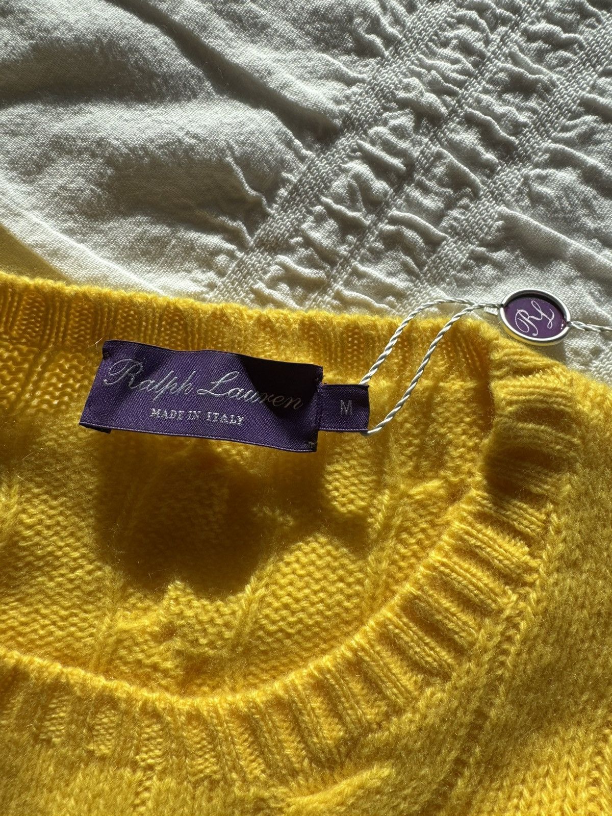 Ralph Lauren Purple Label Ralph lauren purple label 100% cashmere cable knit sweater Size US M / EU 48-50 / 2 - 8 Thumbnail