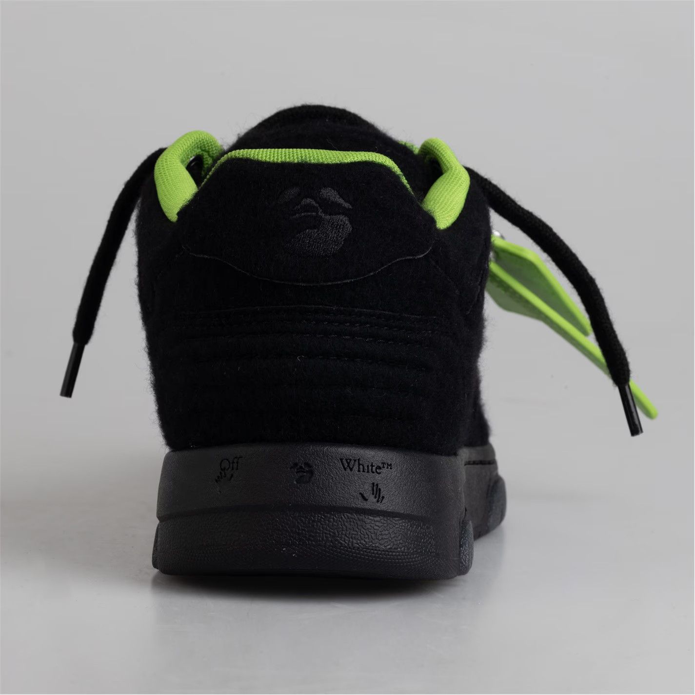 Off-White o1g2r1mq0125 Office Wool Trainers in Black & Green Size US 7.5 / IT 37.5 - 7 Thumbnail