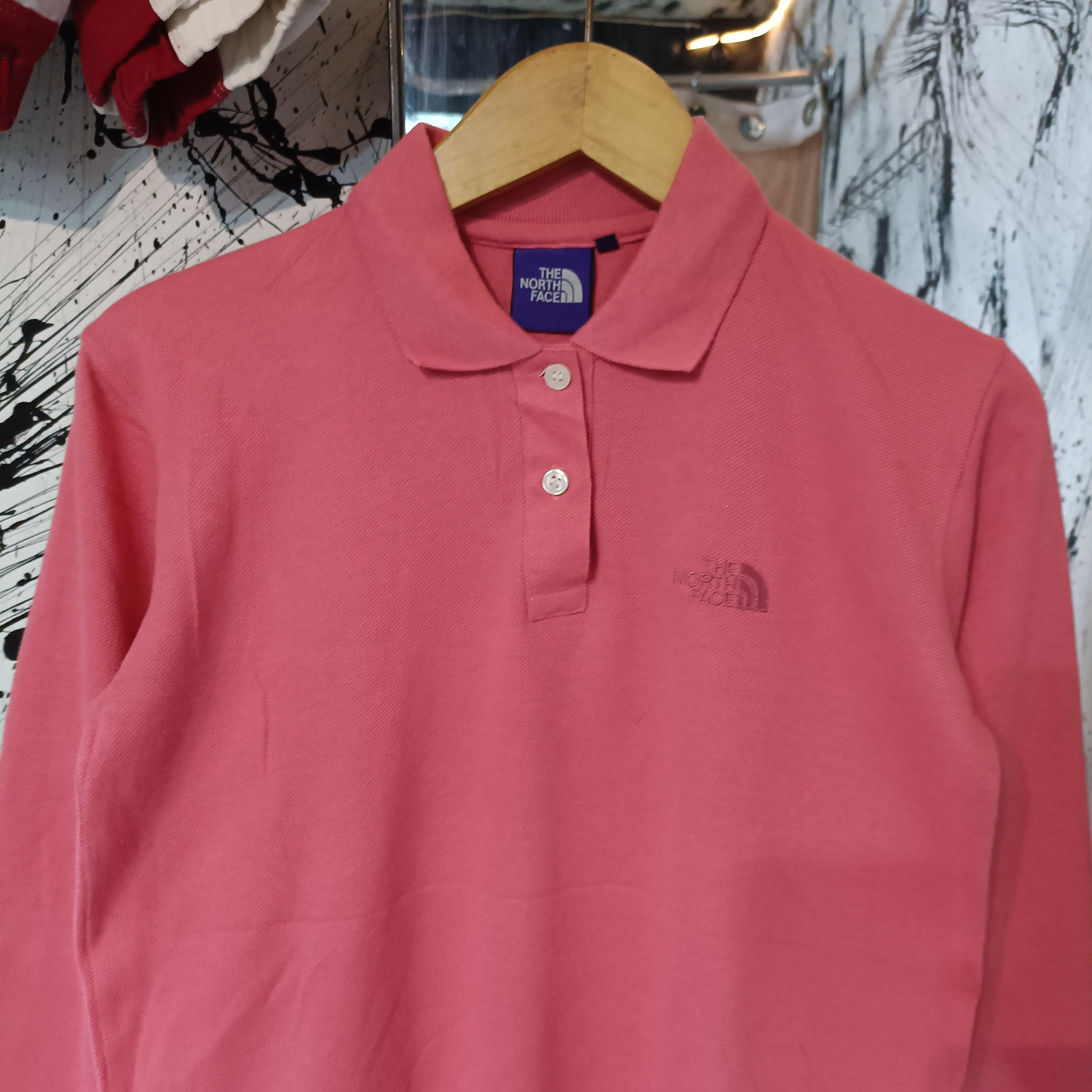 The North Face Purple Label Pink Polo Shirt Long Sleeve Golf Outdoor Style Size M / US 6-8 / IT 42-44 - 2 Thumbnail