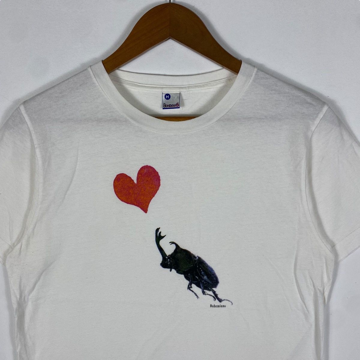 Japanese Brand BOHEMIANS Rhinoceros Beetle Banksy Art Tee Shirt Medium Size Size US M / EU 48-50 / 2 - 2 Thumbnail