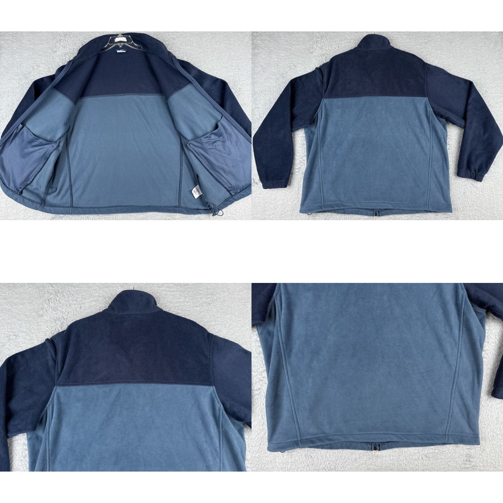 Vintage Columbia Jacket Adult 2XL Blue Full Zip Mock Neck Fleece Polyester Pockets Casual Travel Workwear Men Size US XXL / EU 58 / 5 - 9 Thumbnail