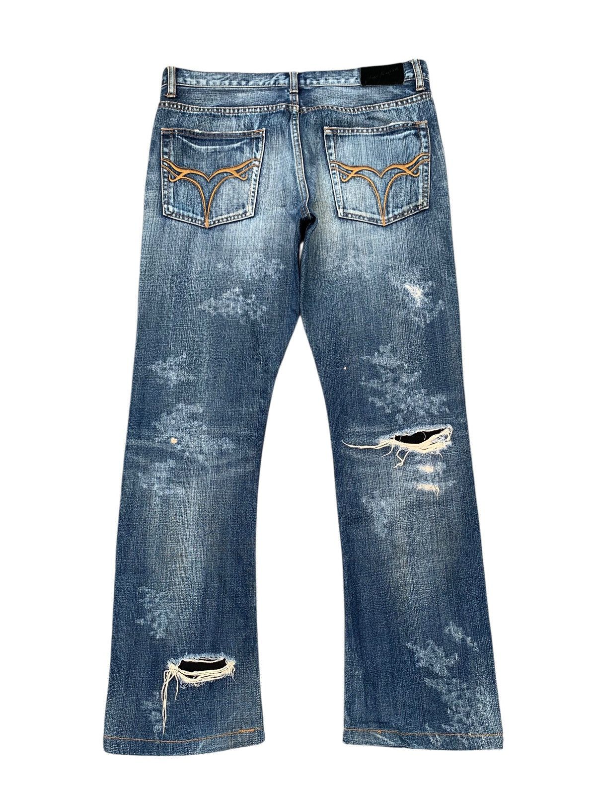 JACKROSE RARE💥FLARE JACKROSE TRASHER MUDWASH DISTRESSED DENIM Size US 32 / EU 48 - 3 Thumbnail