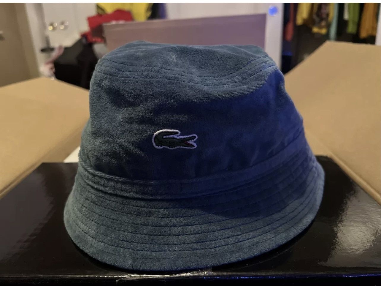 Lacoste x supreme bucket hat best sale