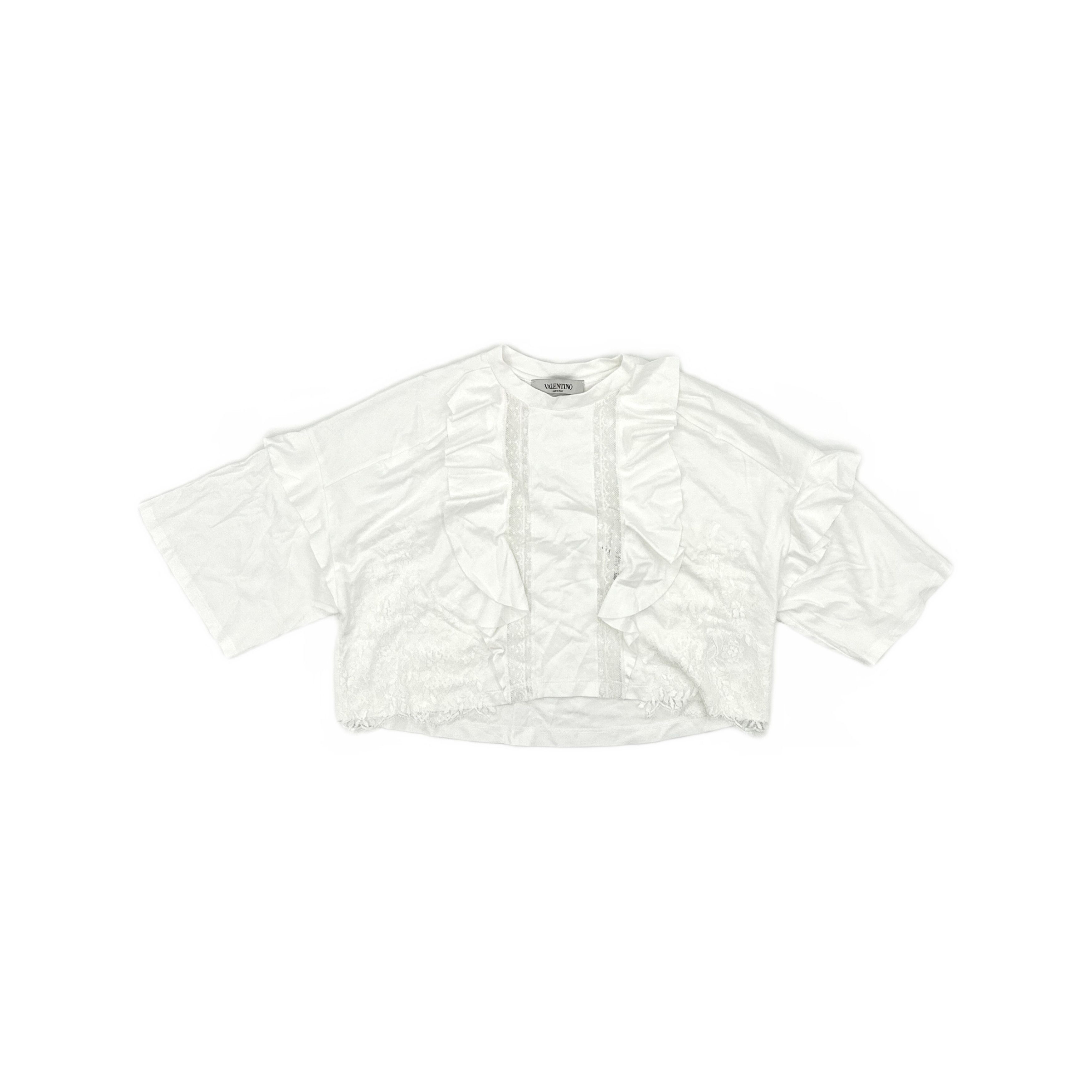 Valentino Valentino Lace Short Sleeve T-Shirt Size XS Size XS / US 0-2 / IT 36-38 - 1 Thumbnail
