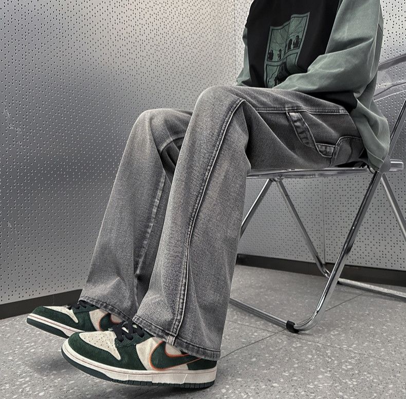 Designer × Japanese Brand × Jean Hombre Faded Tube Splicing Vintage Washed Cargo Jeans Size US 36 / EU 52 - 2 Thumbnail