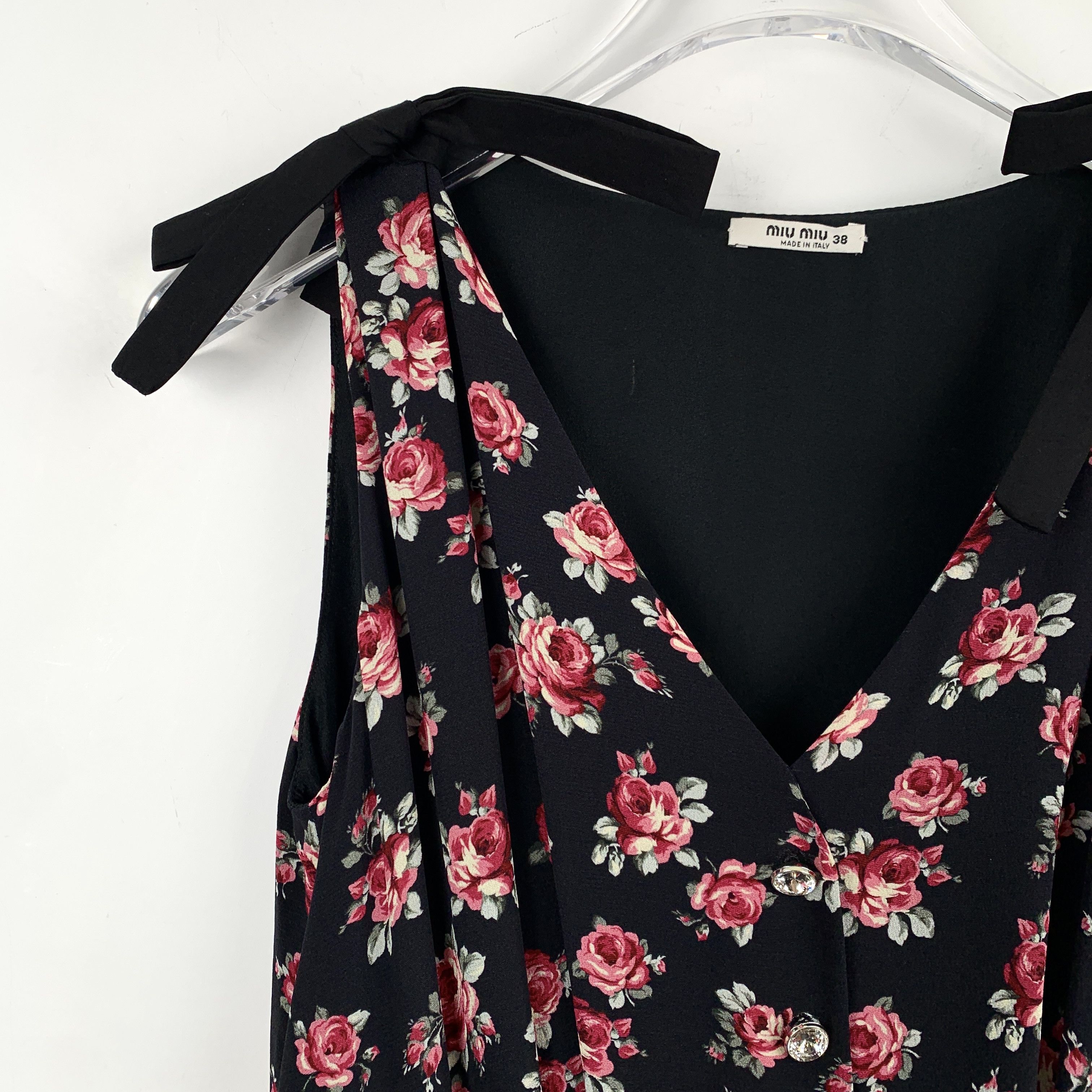 Miu Miu MiuMiu denim Dress in Mixed Colour Floral print Size S / US 4 / IT 40 - 3 Thumbnail