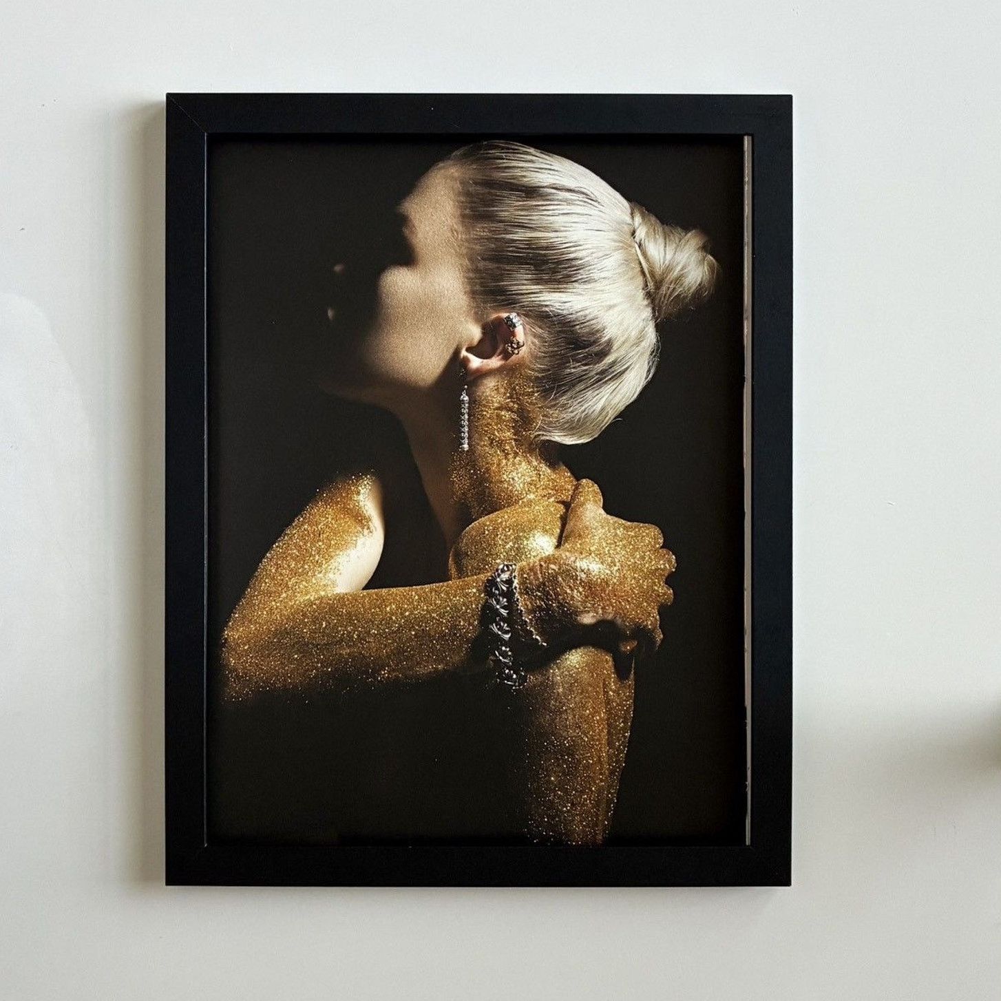 Chrome Hearts × Vintage Chrome Hearts body covered in glitter Poster framed 9x11 Size ONE SIZE - 1 Thumbnail