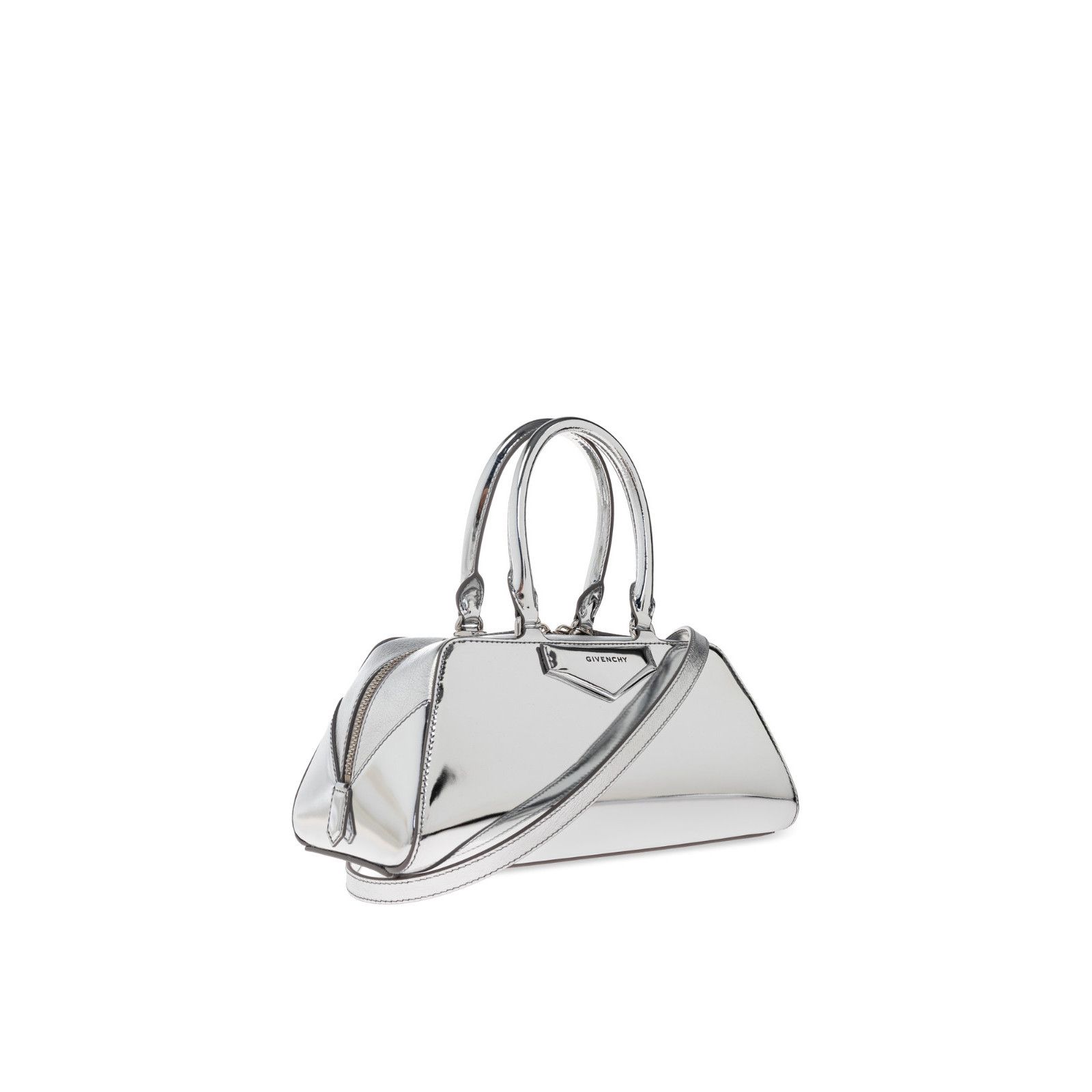Givenchy GIVENCHY Small Antigona Metallic Silver Leather Top Handle B Size ONE SIZE - 3 Thumbnail
