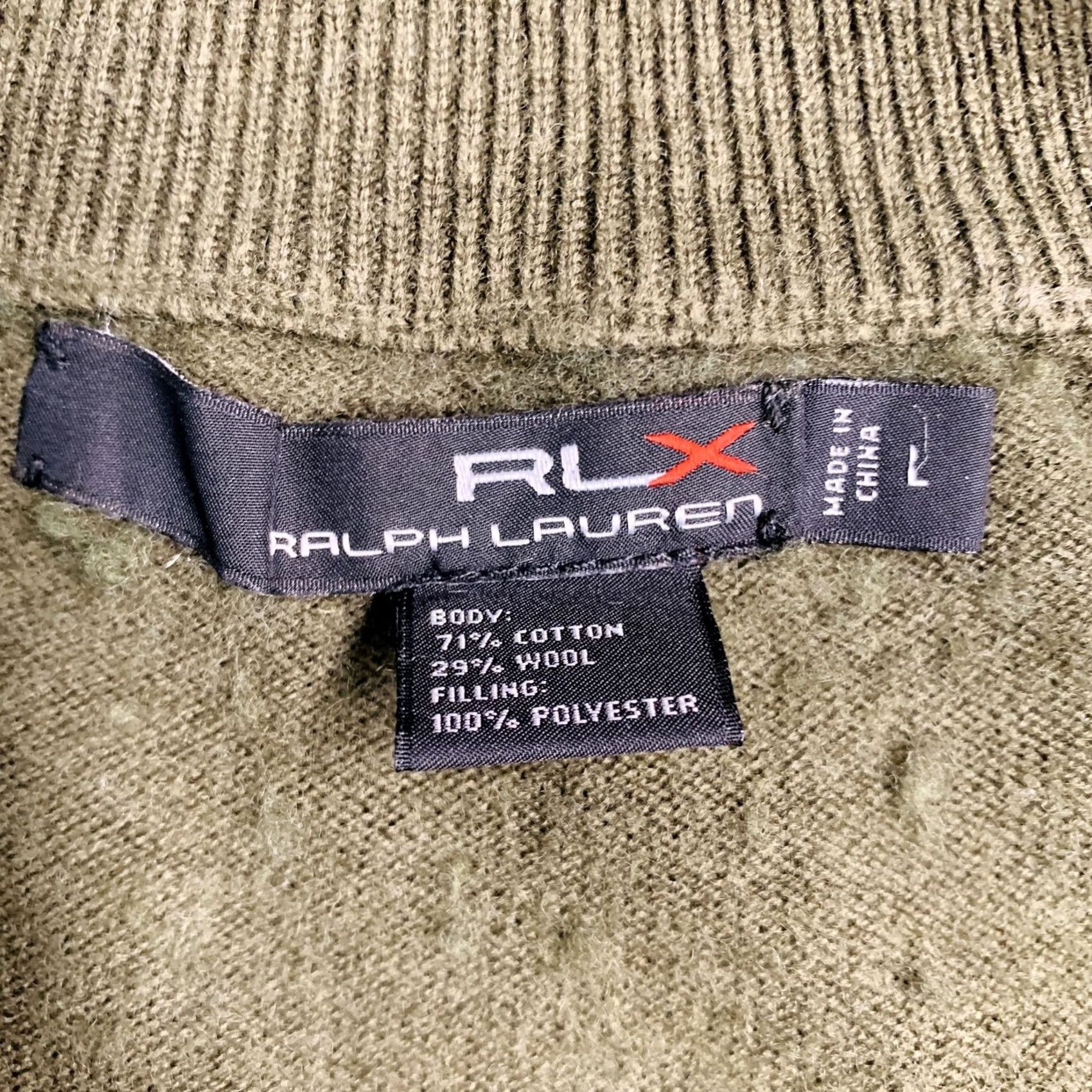 Vintage RRL by RALPH LAUREN Jacket L Green Quilted Cotton Wool Zip Up Mens Size US L / EU 52-54 / 3 - 7 Thumbnail